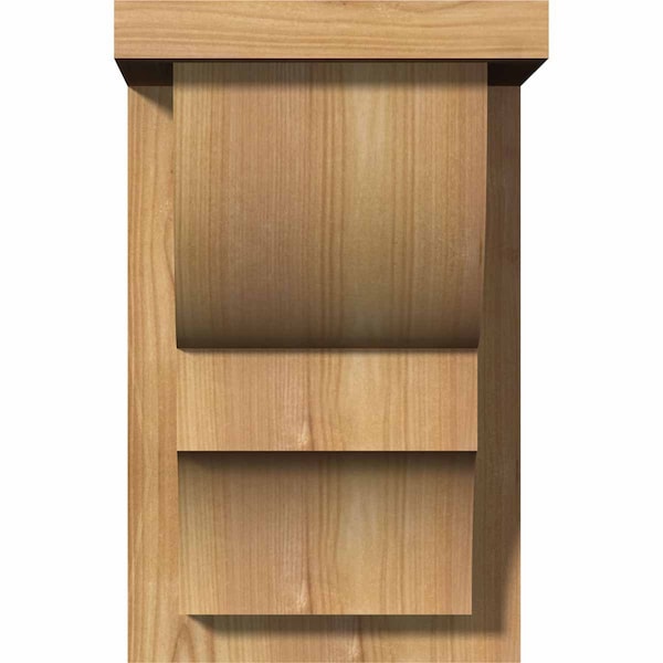 Ridgewood Smooth Corbel W/Backplate, Western Red Cedar, 7 1/2W X 8D X 12H